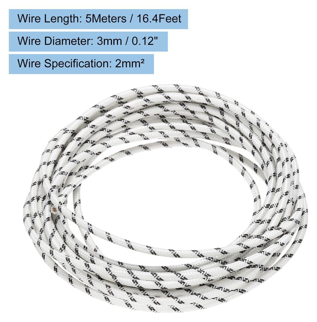 14 AWG Silikon Elektrokabel 2 mm2 5 Meter Flexibles Hochtemperatur Geflochtenes Kabel Verzinnter Kupferdraht fš¹r Industrie KFZ DIY RC-Autos Boot...