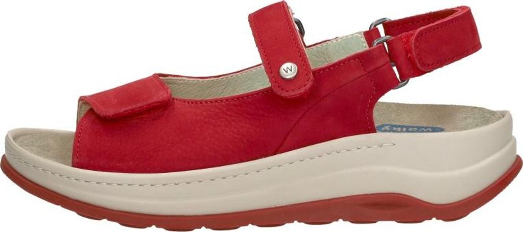 Wolky Adura Sandalen Plat - Rood - Maat 39