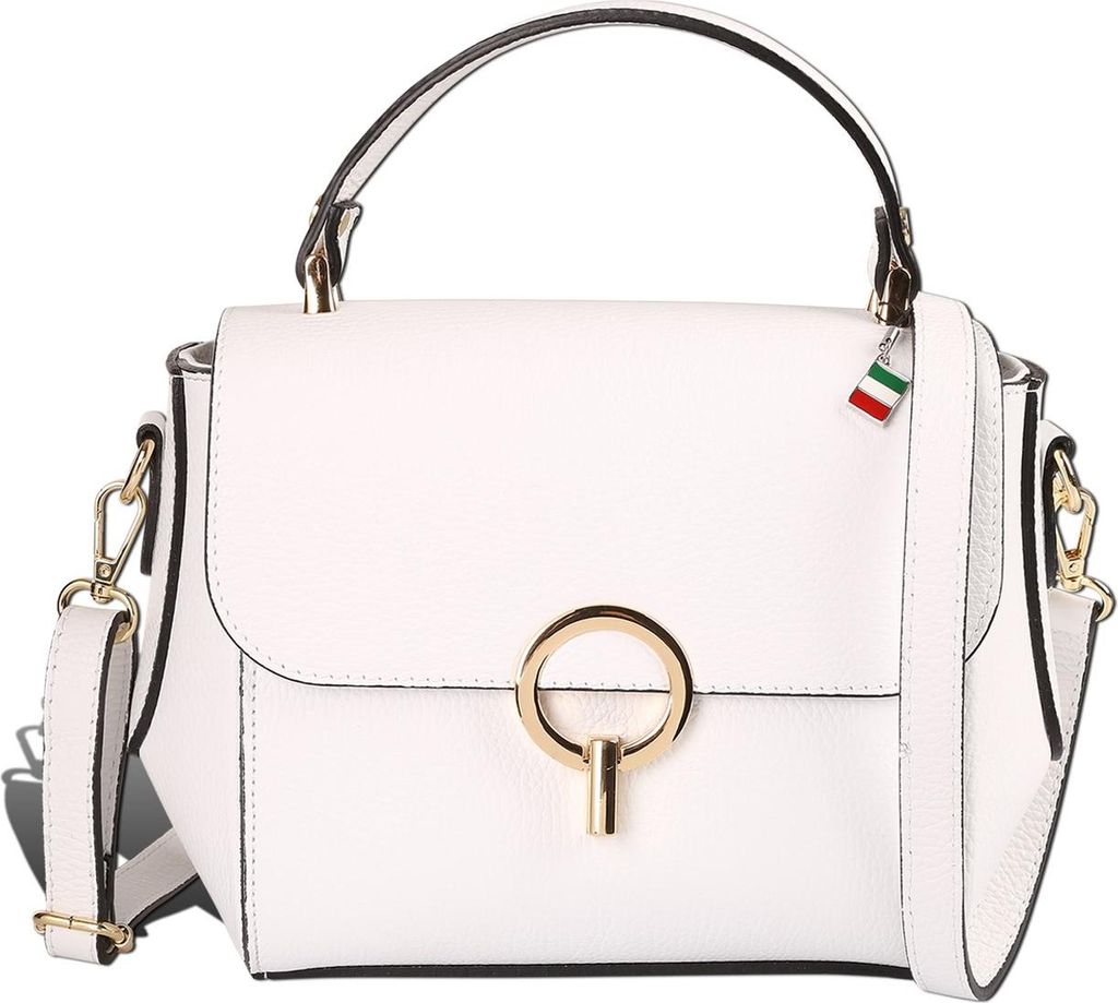 Florence Damen Handtasche Leder Tasche weiß D2OTF845W1