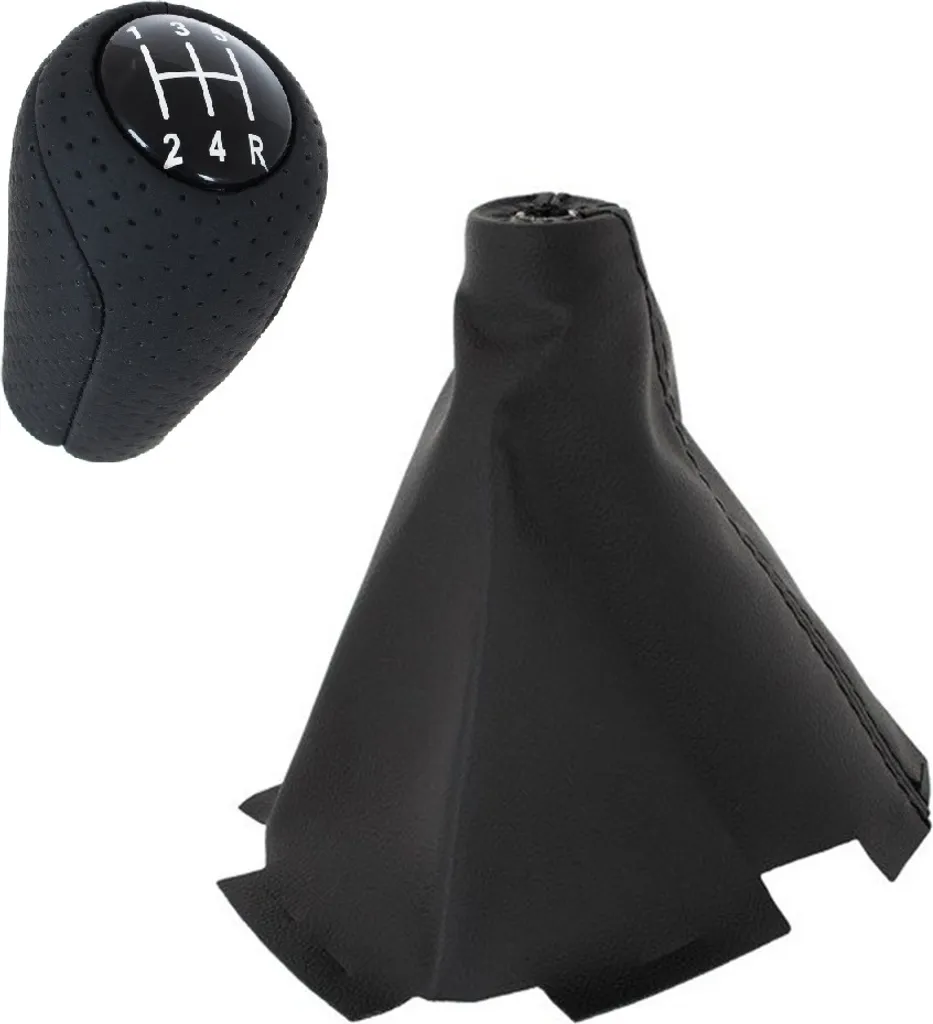 Pommeau de levier de vitesses cuir perforé respirant style sport
