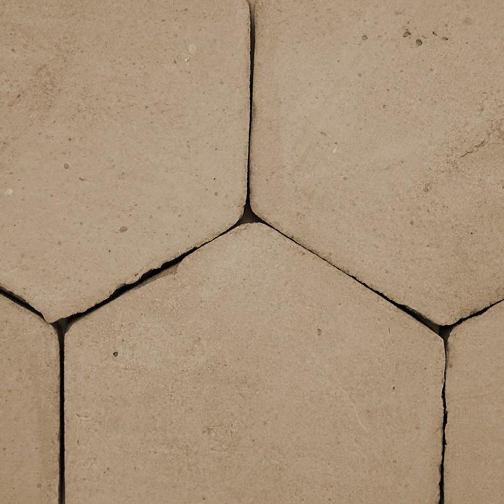 Naturfarbene Terrakotta Hexagon Fliesen getönt 10 cm für Innen- & Außenbereich