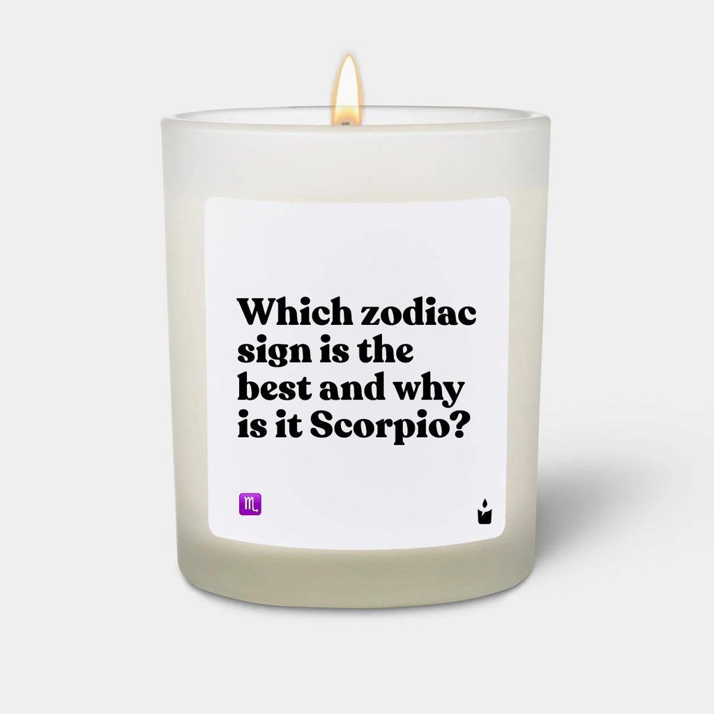 ChattyCandles Duftkerze Weiss Flowery Which zodiac sign is the best and why is it Scorpio?