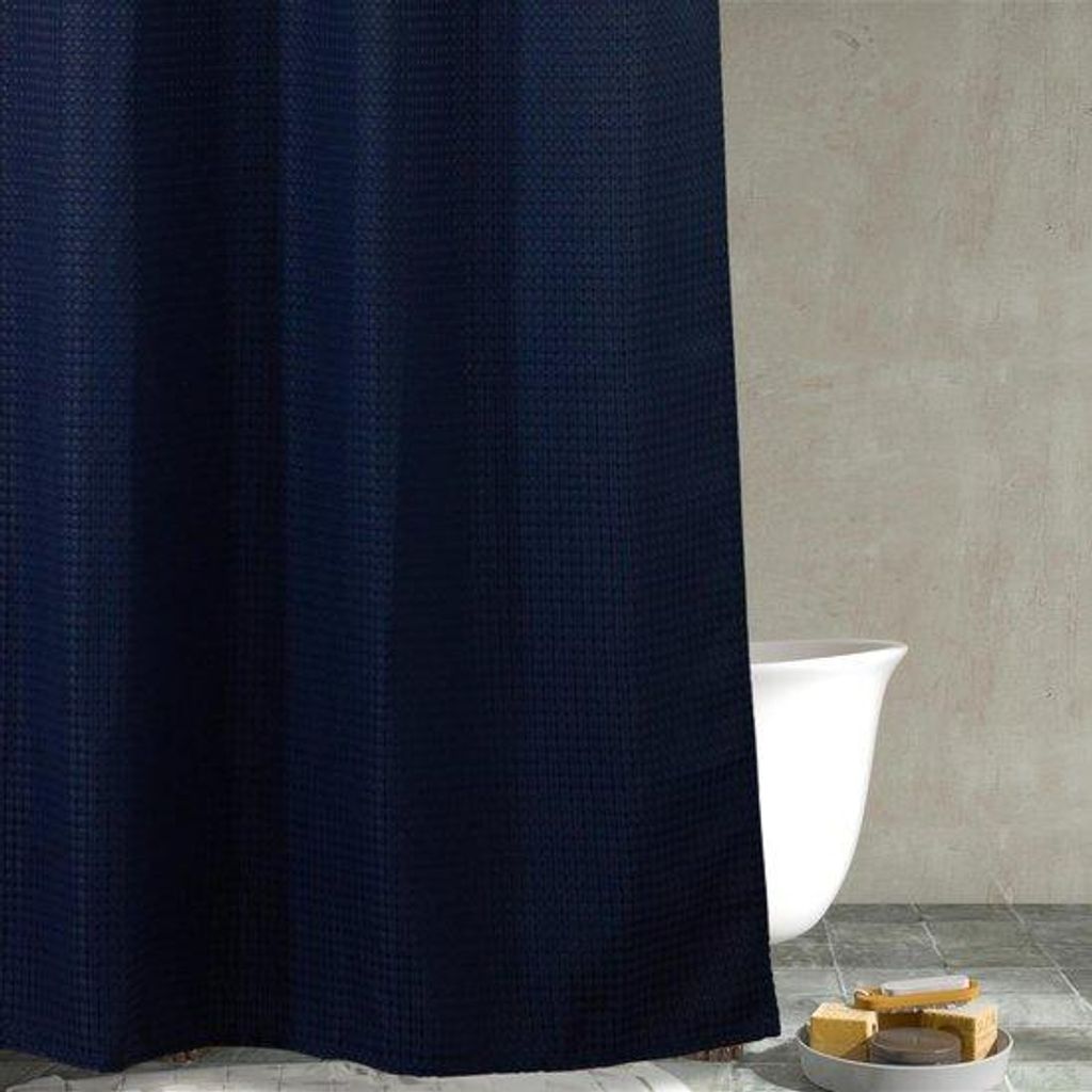 Unyqoos Waffelmuster-Duschvorhang aus dickem Polyester für s Badezimmer
