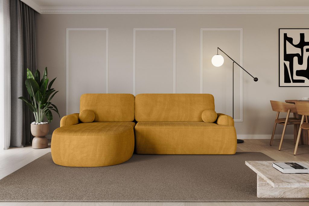 ALTDECOR Ecksofa mit Schlaffunktion und Bettkasten Corner Sofa Bett Eckcouch Couch L-Form Schlafcouch Ausziehbar Wohnlandschaft Schlafsofa Cauchsof...