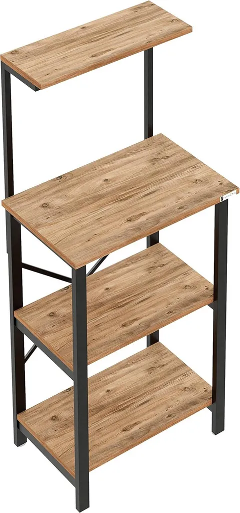 Gagnez de la place en cuisine avec cette étagère micro-ondes bois