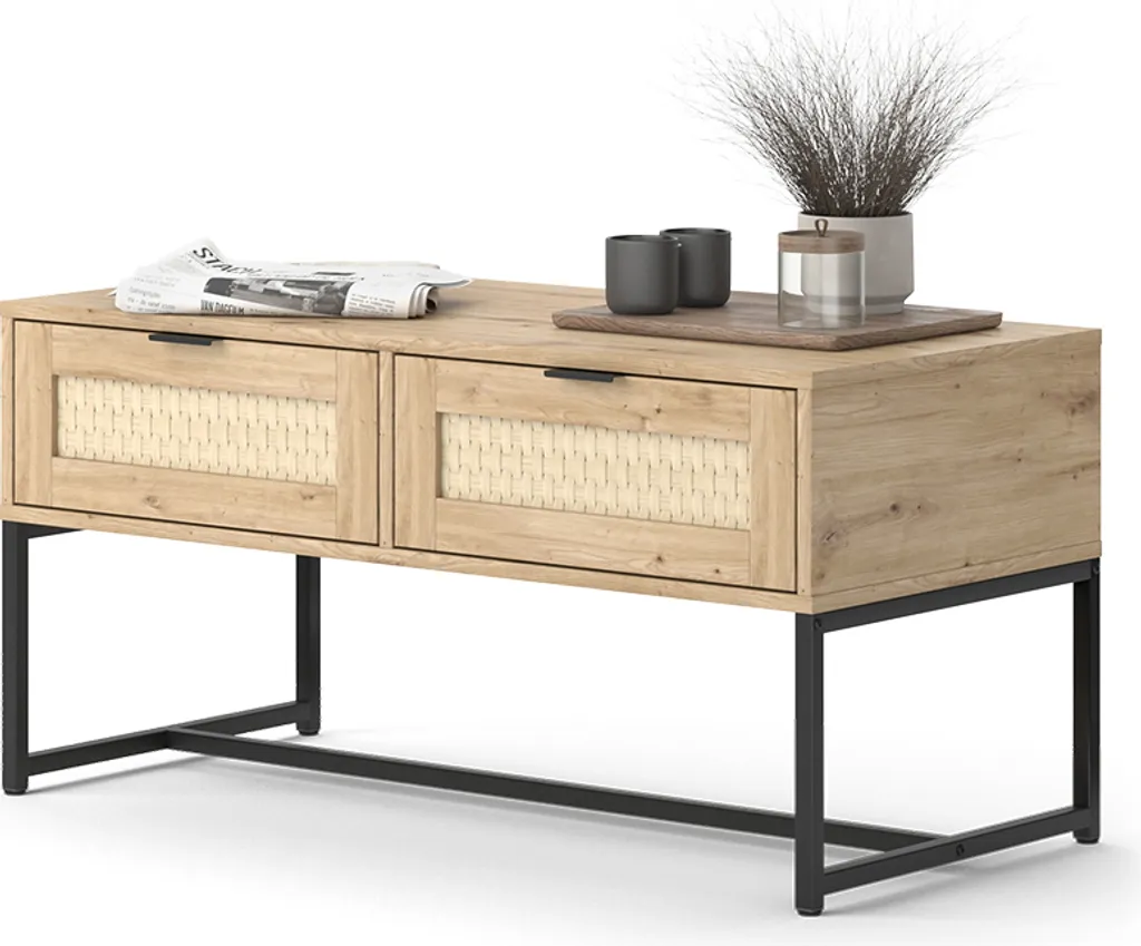 Optimisation rangement : Commode 100x48 cm Vicco Natal Sonoma 2 tiroirs
