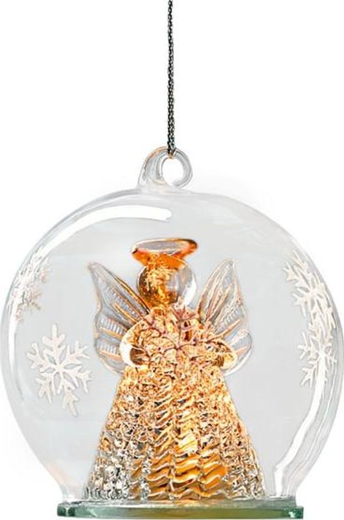 Kugel mit Engel zum Hängen - ca. 8 cm