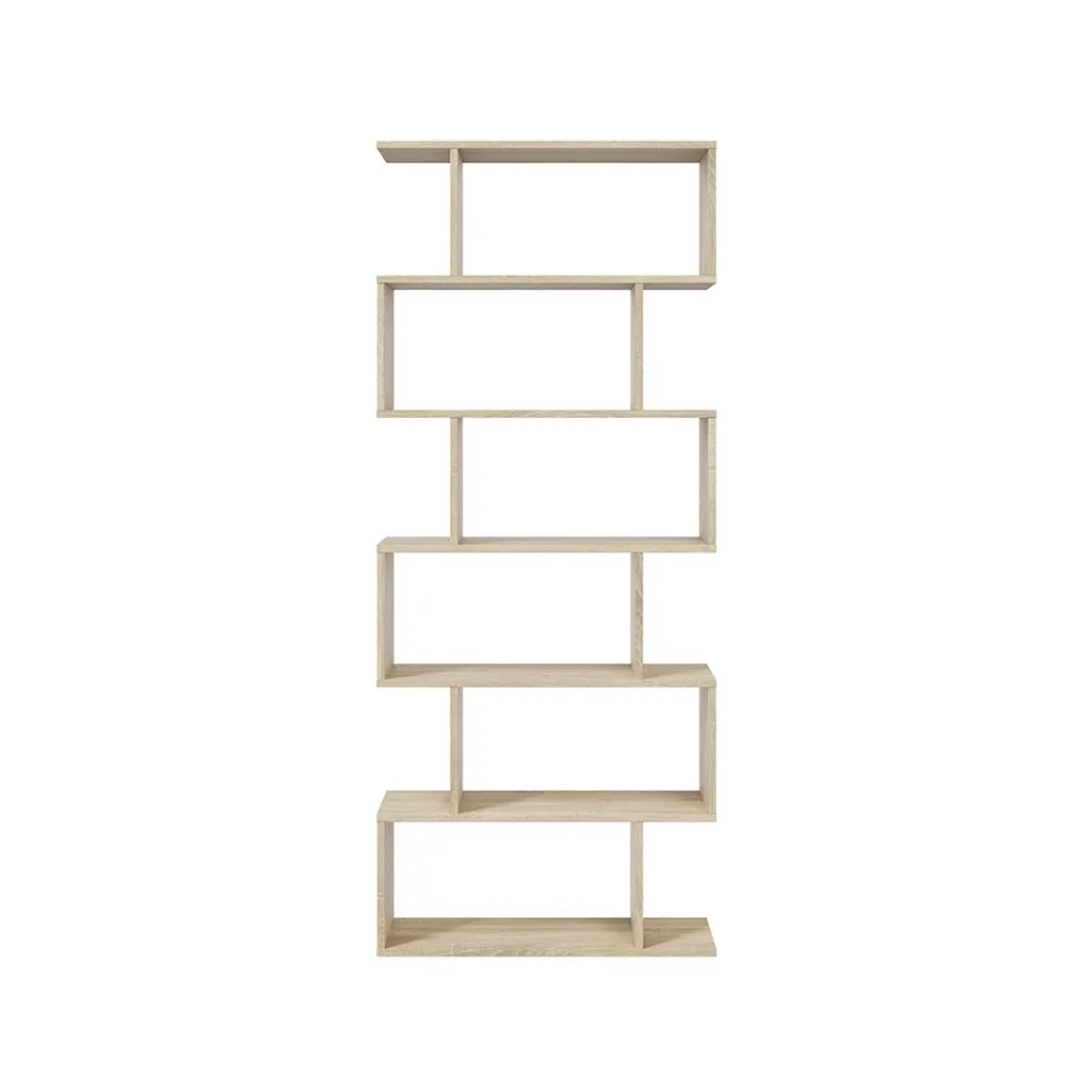 Bibliothèque design 6 niveaux 192 cm Athena structure bois robuste