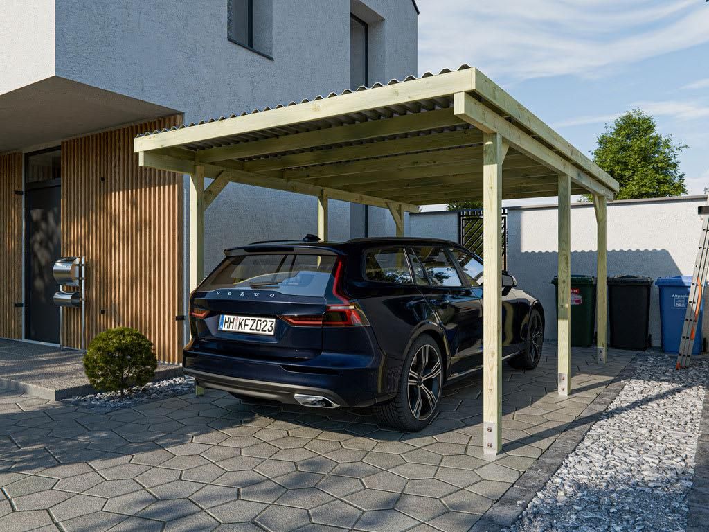 Holz-Einzelcarport SmartCover KDI, Kiefer Produktbild 