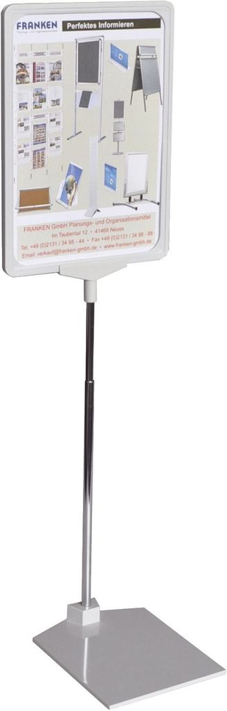 Franken PSMA412 Cenový stojan, A4, 210 x 620 x 10 mm, sivý Obrázok produktu 