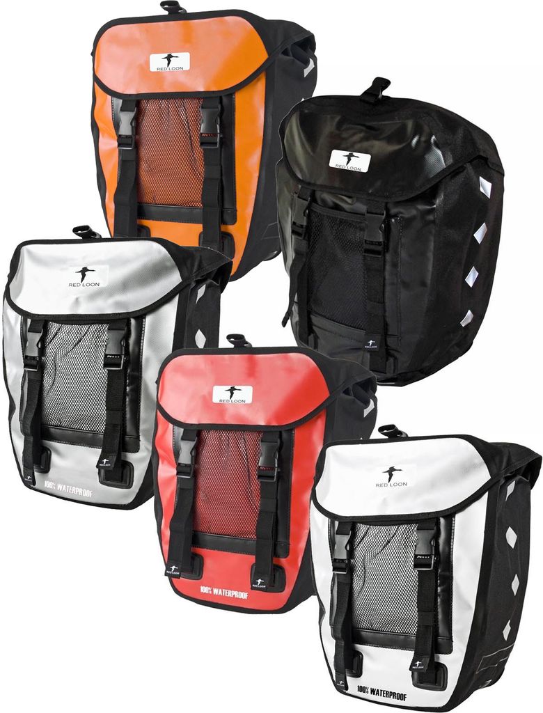 Red Loon Pro Packtasche Fahrradtasche Gepäckträgertasche LKW-Plane wasserdicht, Herstellernummer:VDP64136, Farbe:Schwarz