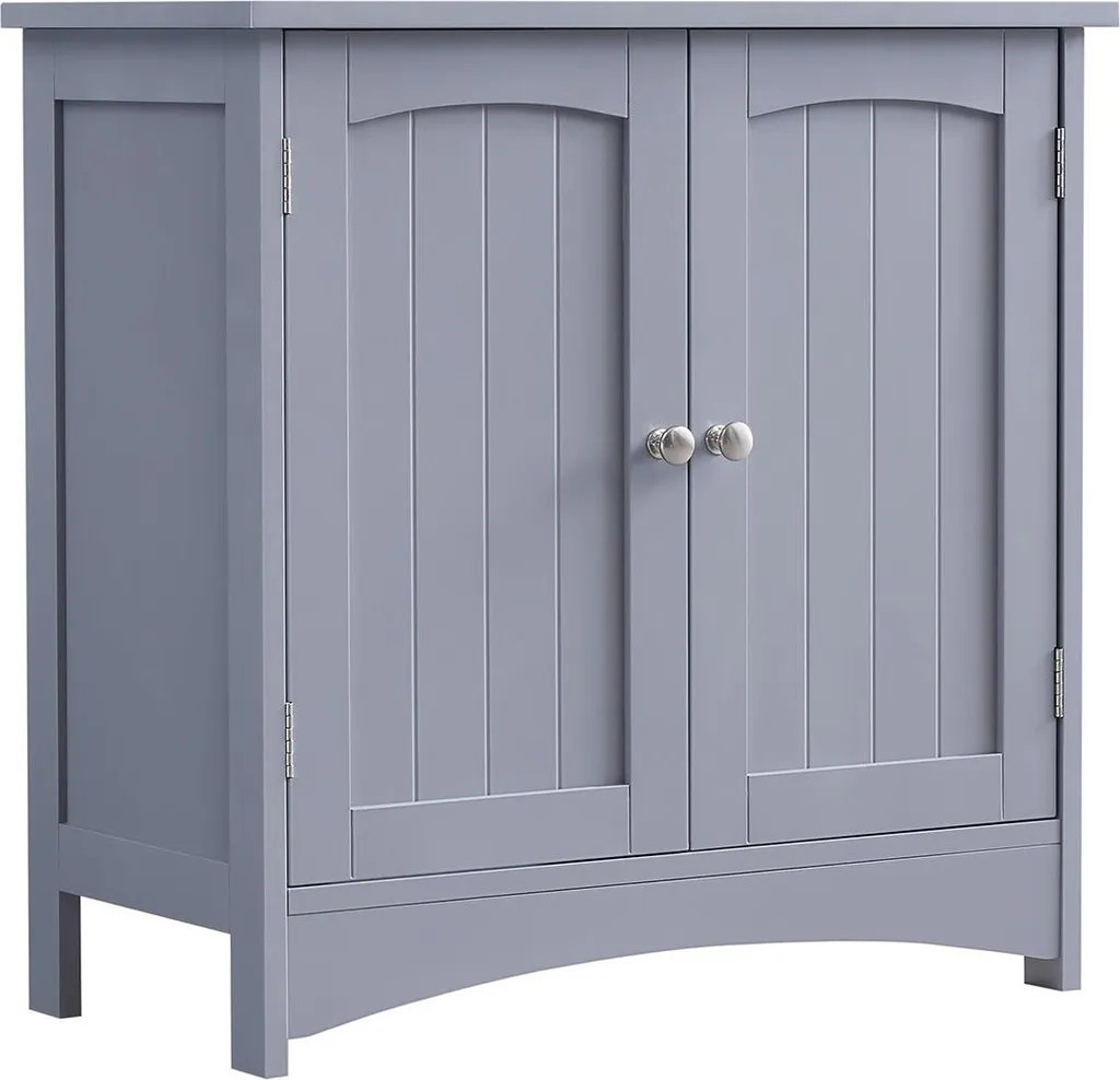 Meuble lavabo à 2 portes blanc mat 60cm pour salle de bain moderne