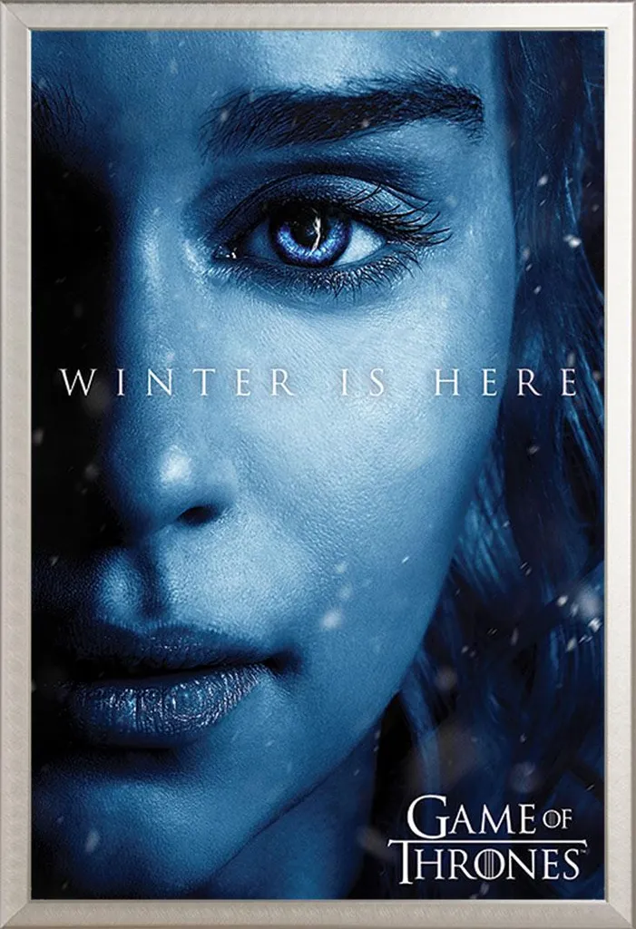 Regalo Fan Game of Thrones: Poster Daenerys con Cornice Argento