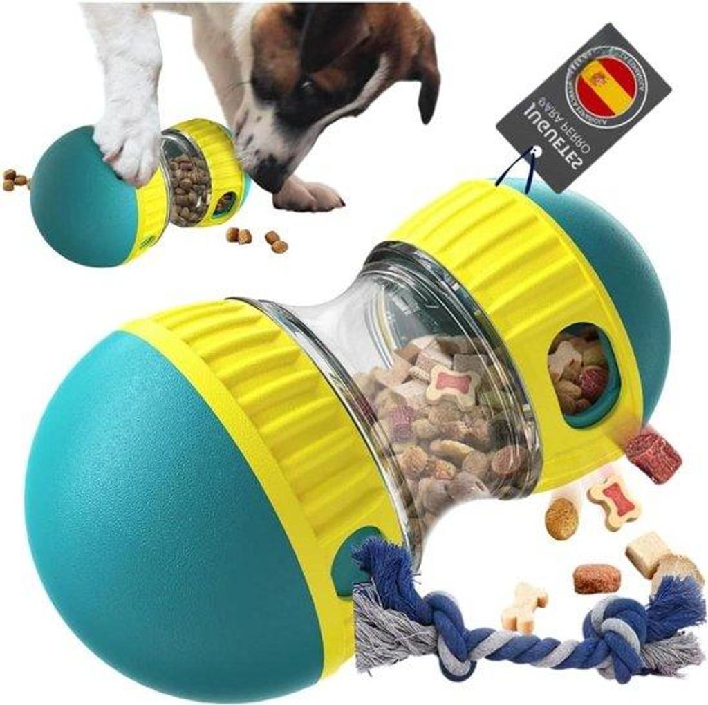 Intelligenter Hundespielzeug und Futterautomat - Klein Bisskissen und Spielzeug (JR blau)