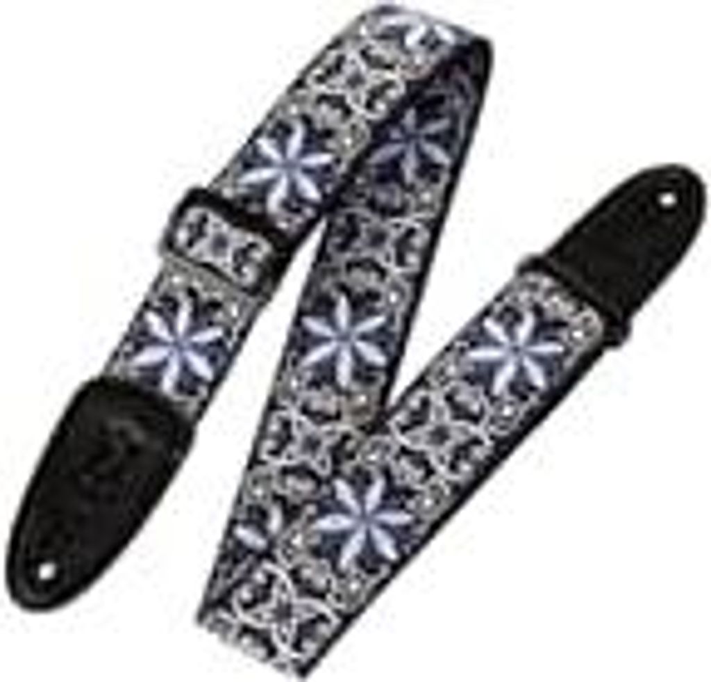 M8HT-10 2" 60's Hootenanny Jacquard Weave Guitar Blue & White