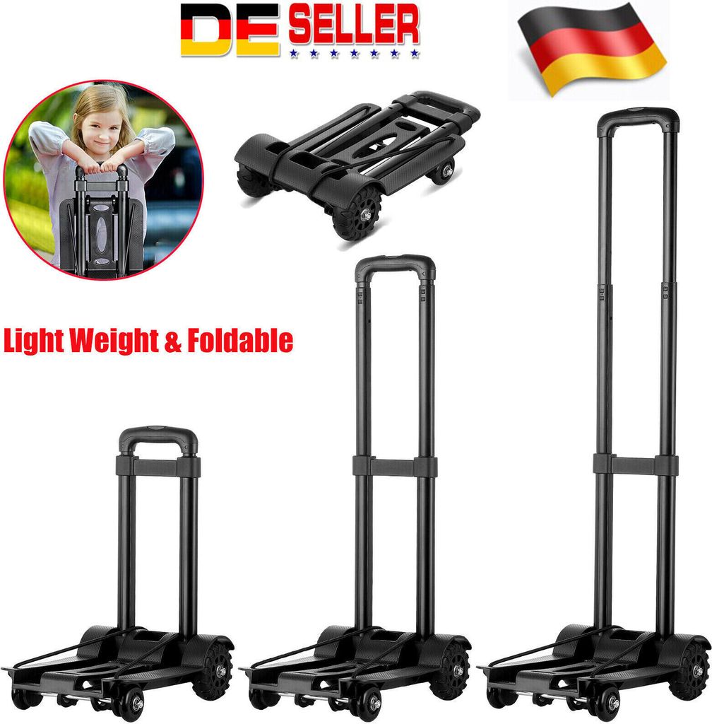 Klappbarer Sackkarre 40KG Gepäckwagen Transportkarren für Einkaufen Reisen Umzug