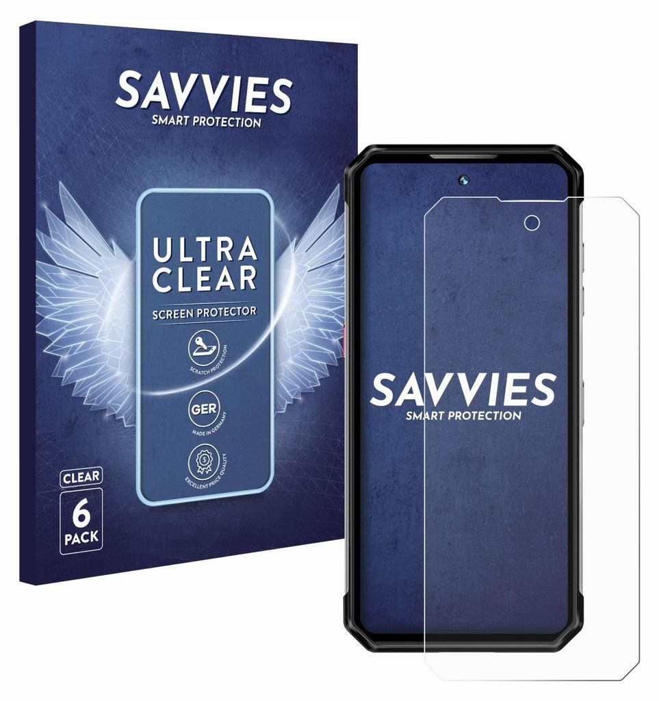 A product shot of a phone screen protector and its packaging.