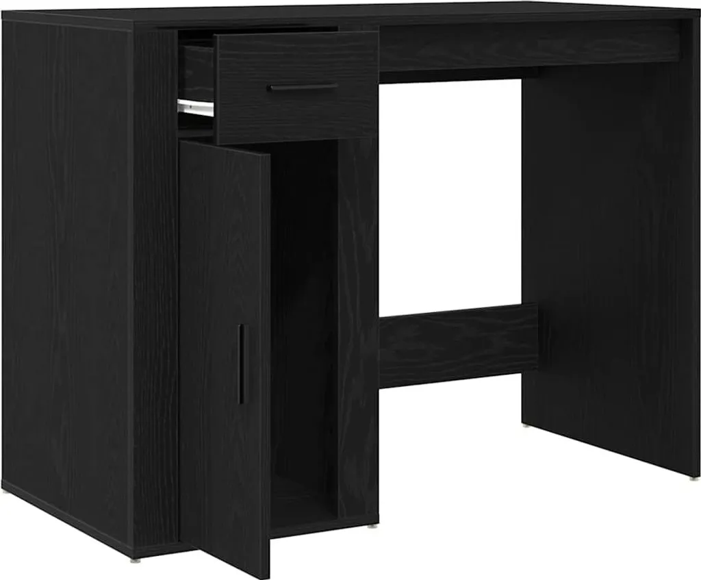 Scrivania per Cameretta SYFAX™ Rovere Nero 100x49x74cm Resistente - 4