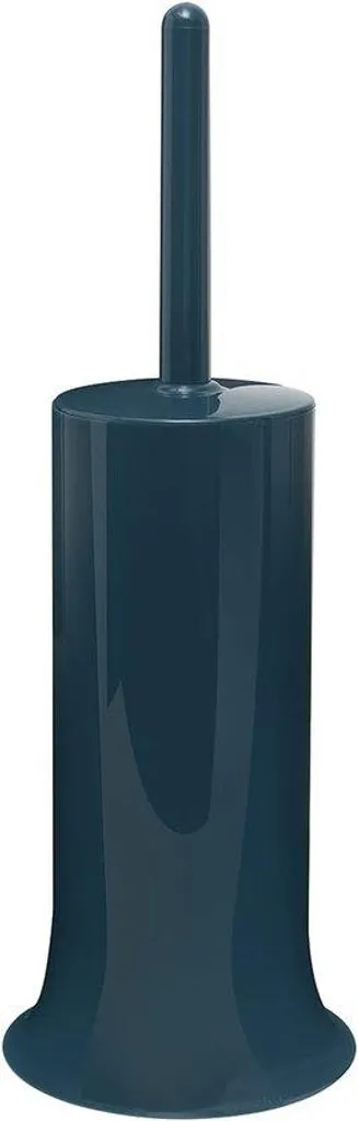 Brosse WC bleue en thermoplastique incassable 41x14 cm style moderne
