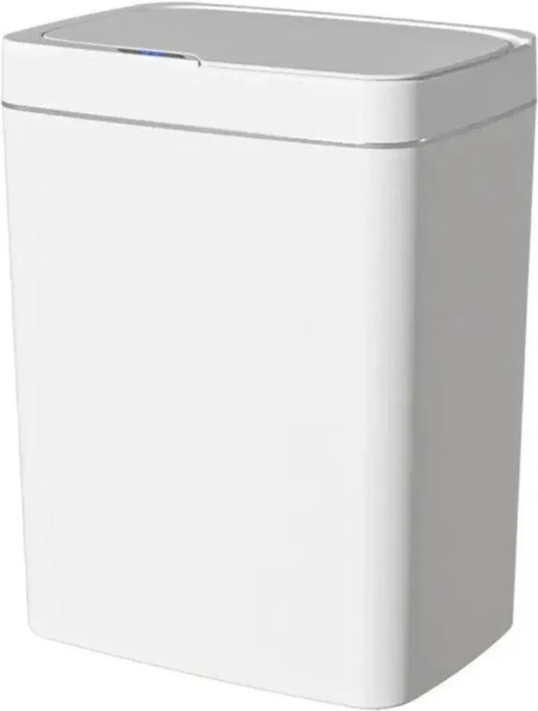 Poubelle automatique 15 litres blanche pour cuisine et salle de bains