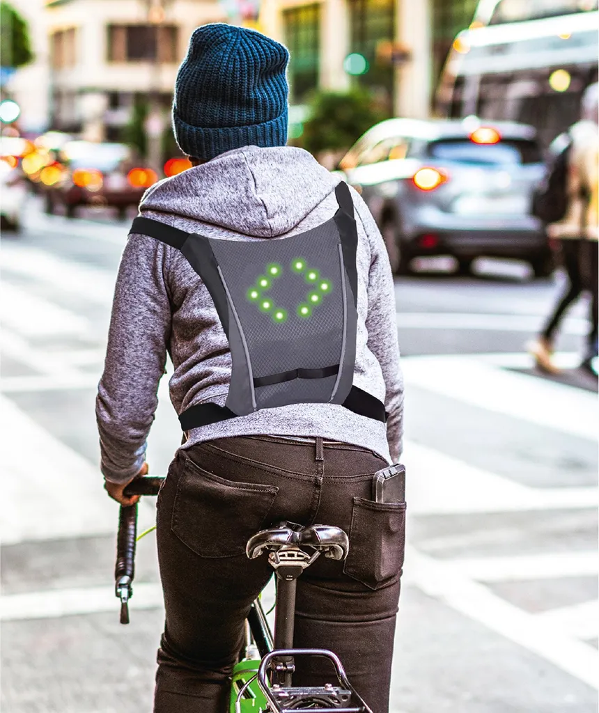 Veste de Sécurité LED Clignotante Rechargeable pour Vélo et Trottinette