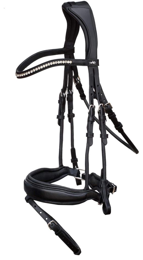 Schockemöhle Sports Anatomical Snaffle Malibu Bridle Black Zdjęcie produktu 
