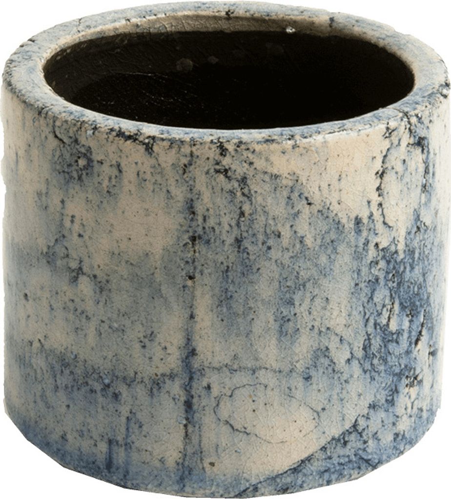 D&M Deco Blumentopf Petrol-Mehrfarbig D 17 cm H 15,5 cm Öffnung 16 cm