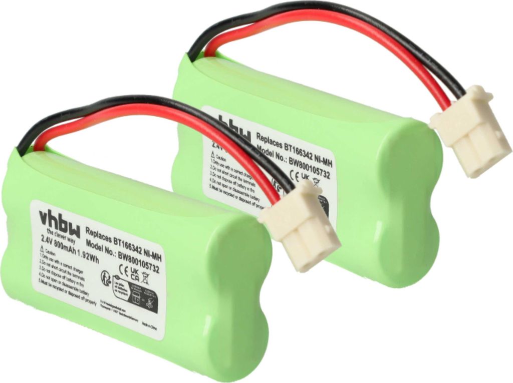 vhbw 2x Akku kompatibel mit Telekom Sinus A602 Touch Produktbild 
