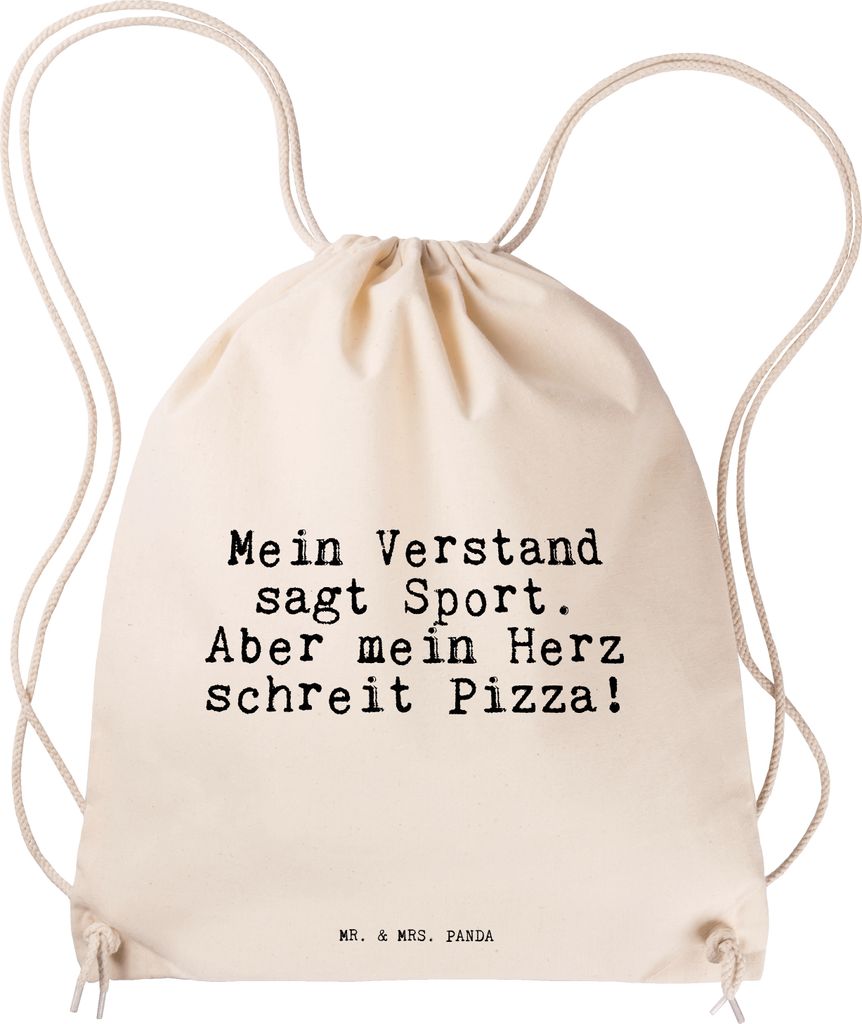 Mr. & Mrs. Panda Stoffbeutel Mein Verstand sagt Sport.... - Transparent - Geschenk, Fitness, sporttasche klein, Freundin, Sprüche, Jutebeutel, Kuc...