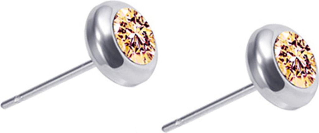 Uni-Ohrstecker aus Edelstahl mit Strasssteinen, Helix-Piercing-Schmuck, Geschenk-Sekt