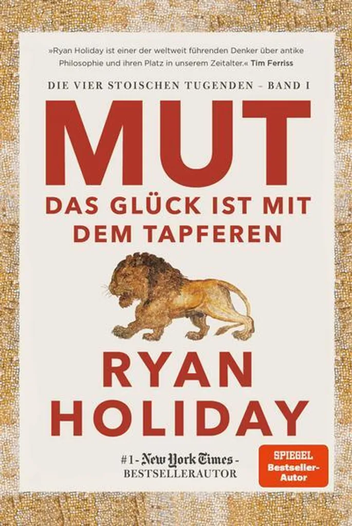 Décoration murale salon Mut Das Glück ist mit dem Tapferen mat