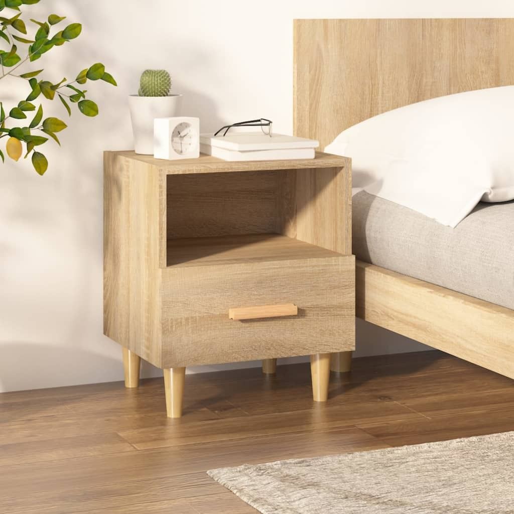 The Living Store Nachttisch Sonoma-Eiche 40x35x47 cm