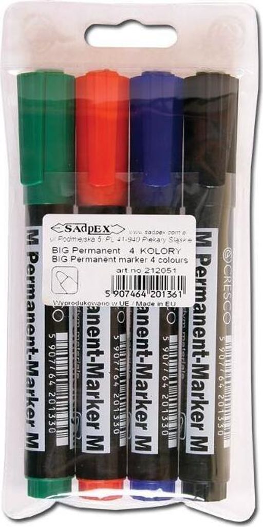 Permanentmarker B, 4 Farben (Schul- und Schrein, Marker)