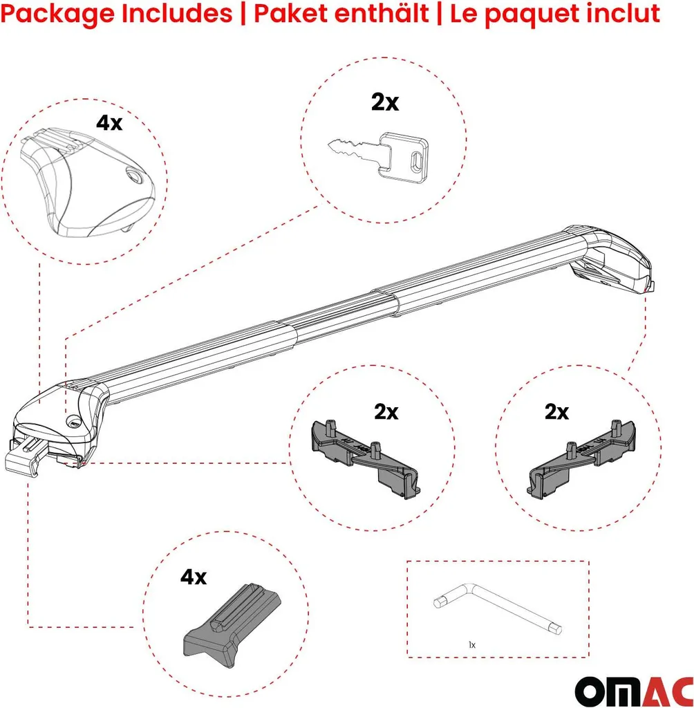 Barre da Tetto Subaru Forester SF 1997-2002 Argento Alluminio ABE - 7