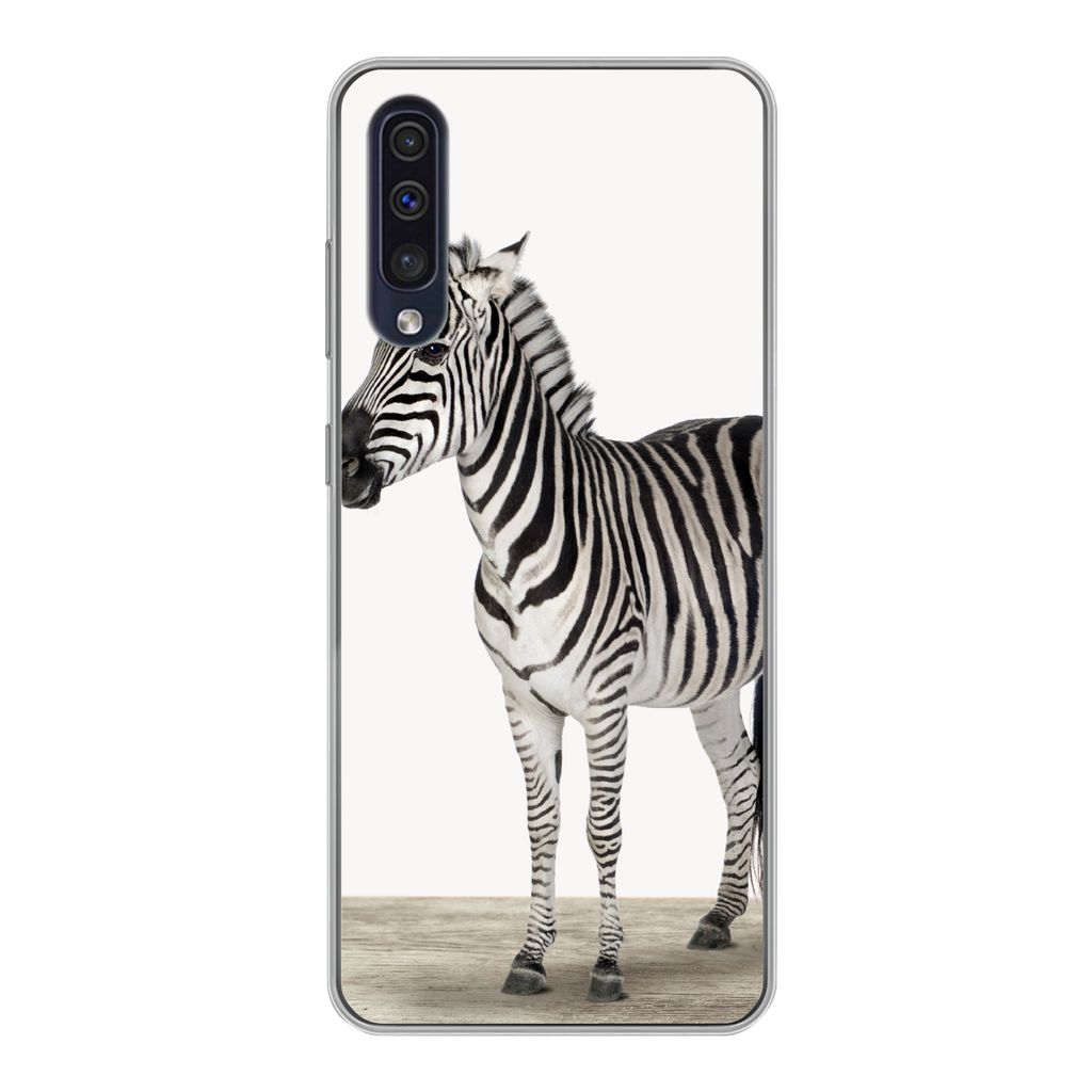 MuchoWow Handyhülle Schutzhülle Hülle für Samsung Galaxy A30s Zebra - Mädchen - Tiere - Kinder - Jungen Silikon Softcase Handy Hülle - Kart...