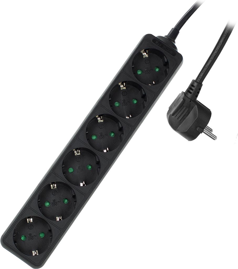 ACT AC2460 Steckdosenleiste, 6 Steckdosen