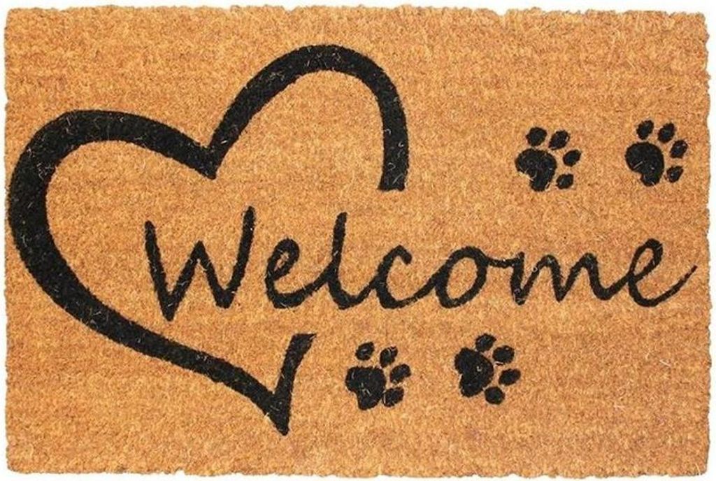 HOME ELEMENTS Rohož z kokosových vláken, Welcome srdíčko, Obrázek produktu 