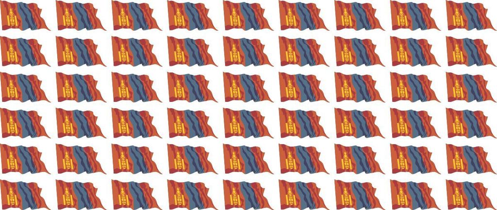 Mini Aufkleber Set - Pack wehend - 20x12mm - selbstklebender Sticker - Mongolei - Flagge / Banner / Standarte fürs Auto, Büro, zu Hause und die S...