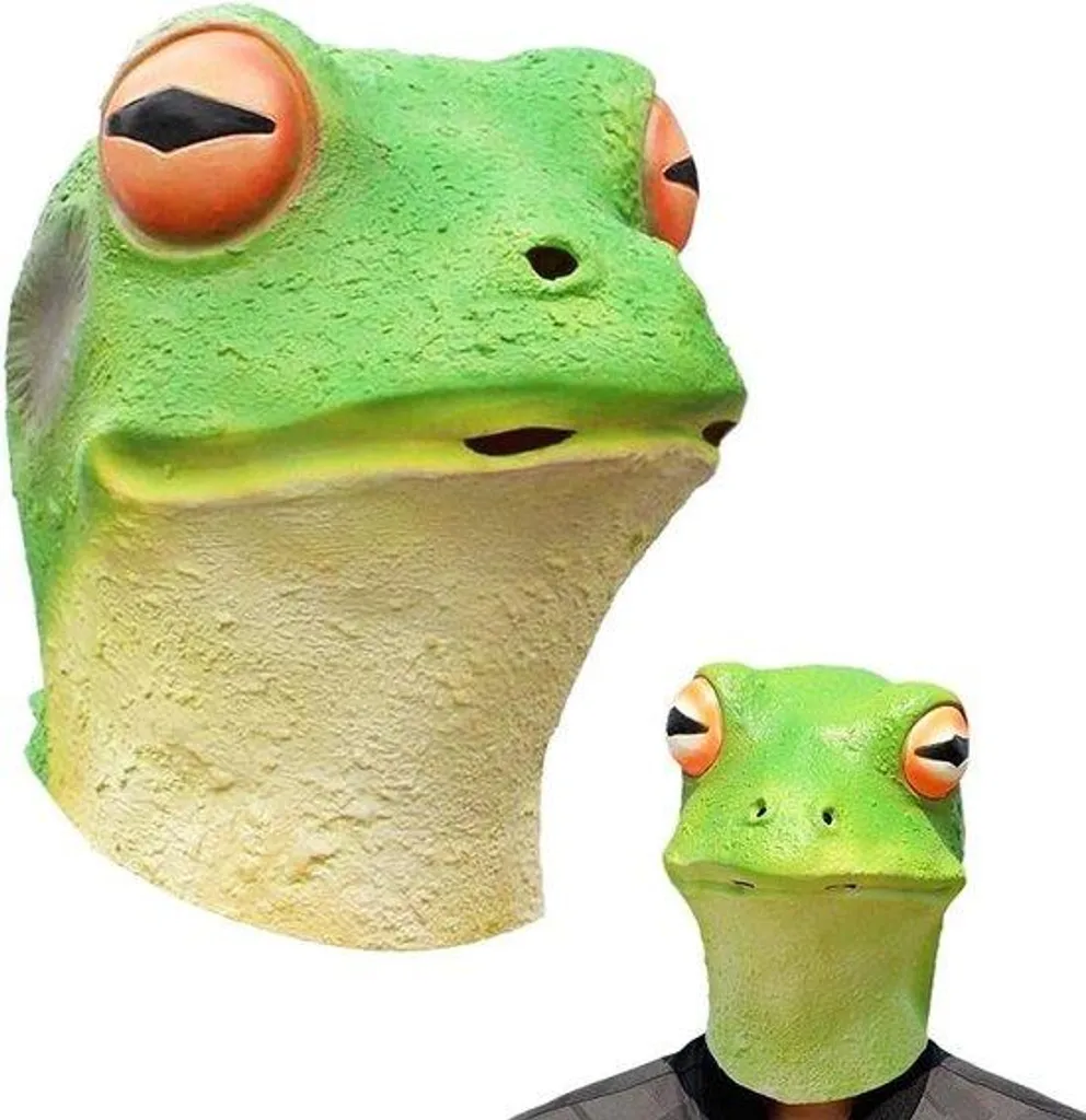 Casquette Grenouille Halloween Latex Verte | Chapeau de Fête Unisexe