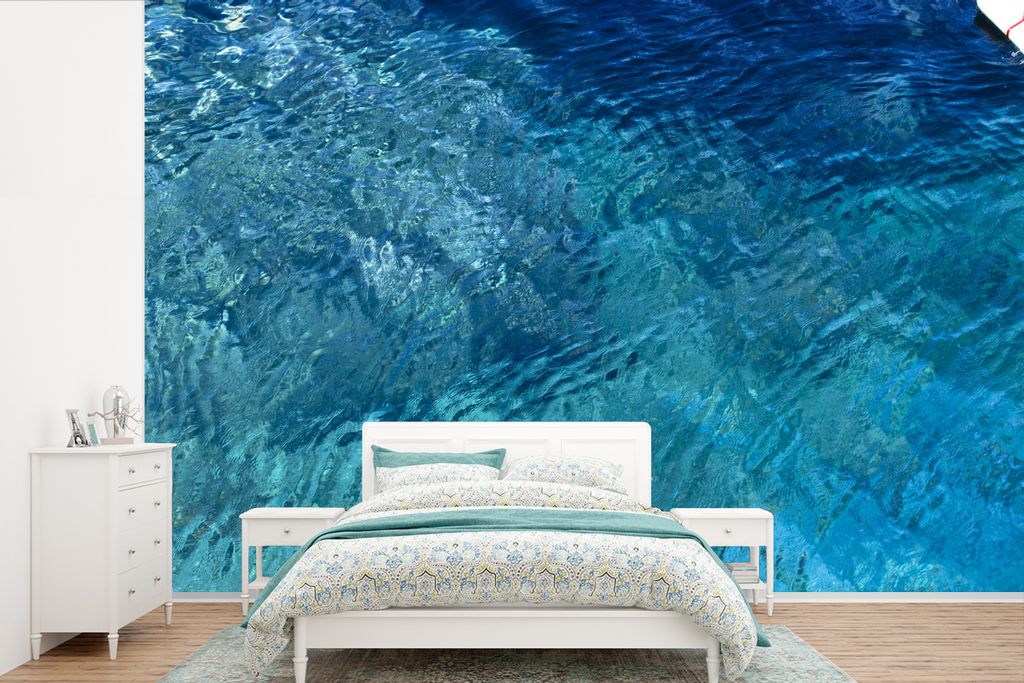 MuchoWow Fototapete für Wohnzimmer oder Schlafzimmer Wandtapete Vinyl Motivtapete Meer - Golf - Wasser - 360x240 cm - Vinyl-Tapete