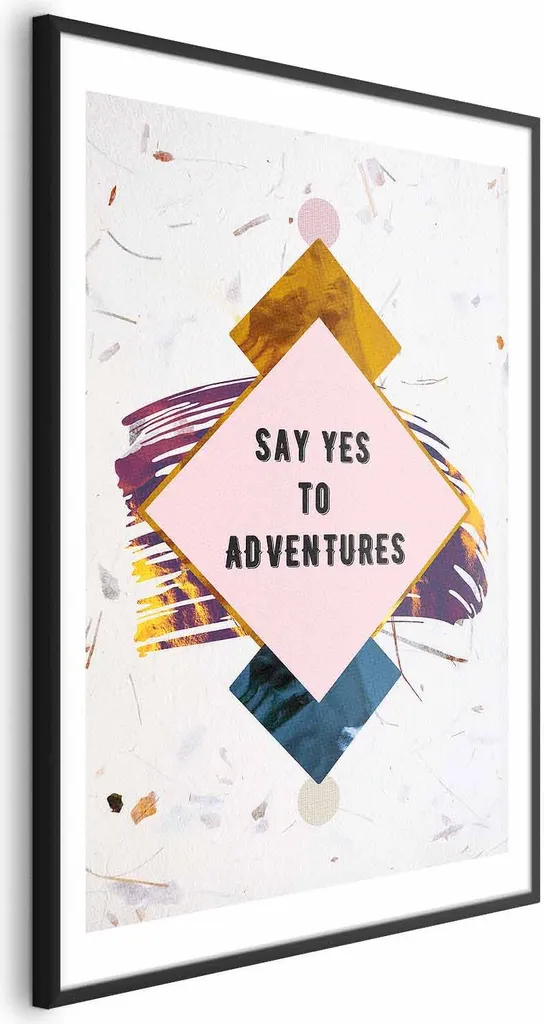 Poster Design Say Yes 60x90 cm - Cornice Nera e Bordo Bianco