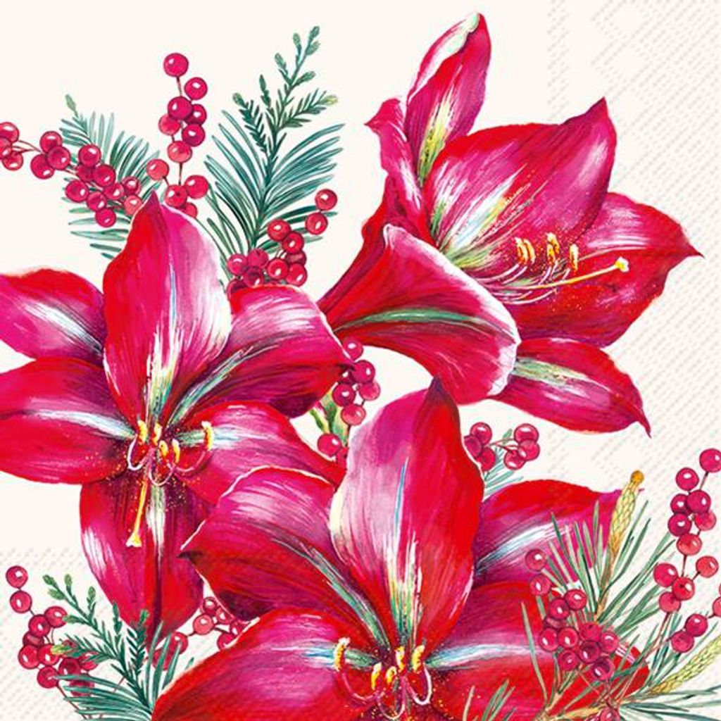 CLASSIC AMARYLLIS Cream Lunch-Servietten L1063260 Produktbild 