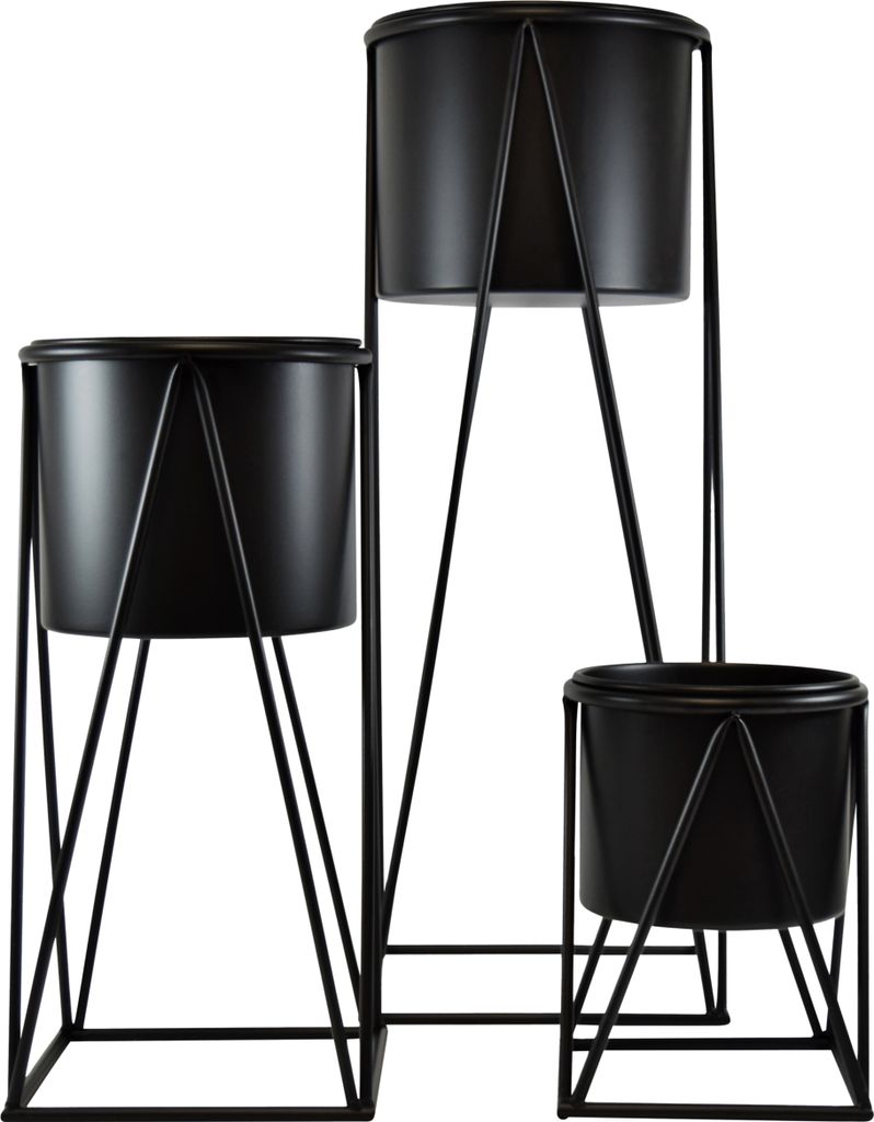 3.06 Pflanztopf NAOMI im 3er Set - 70 / 47 / 26 cm - Metall Produktbild 