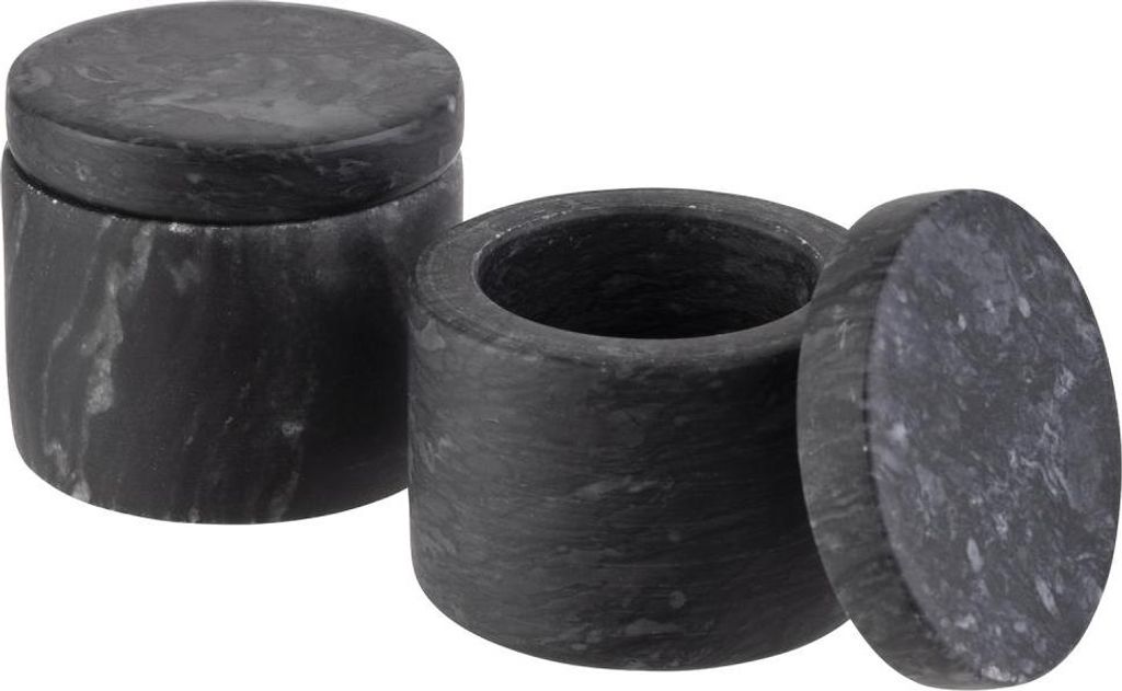 APS 15920 Marmordose MARVELLO, 2er-Set, inkl. Deckel, Ø 6 cm, Höhe 5 cm, 40 ml