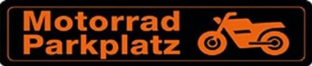 Motorrad Parkplatz, Blechschild, Straßenschild 46x10 cm, STR 28