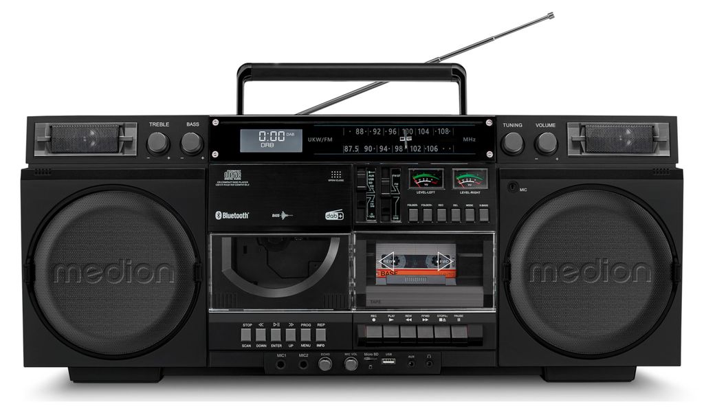MEDION P66538 Kassettenrecorder (Retro Ghettoblaster mit Produktbild 