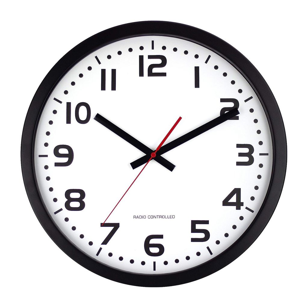 EUROTIME EUROTIME Funk-Wanduhr Ø 40cm, Edelstahl