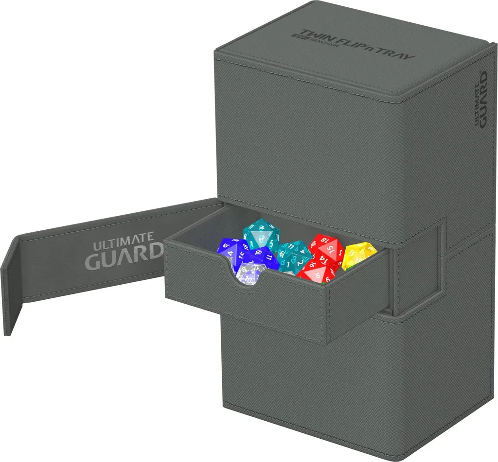 Boîte de rangement double pour cartes Ultimate Guard Xenoskin gris - 8