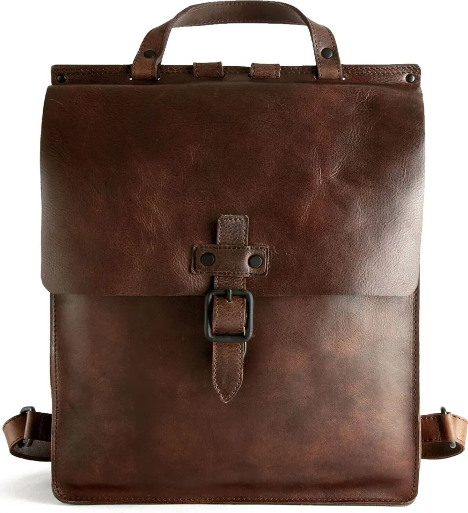 Sac à dos de loisirs pour femme en cuir marron chic modèle Aberdeen