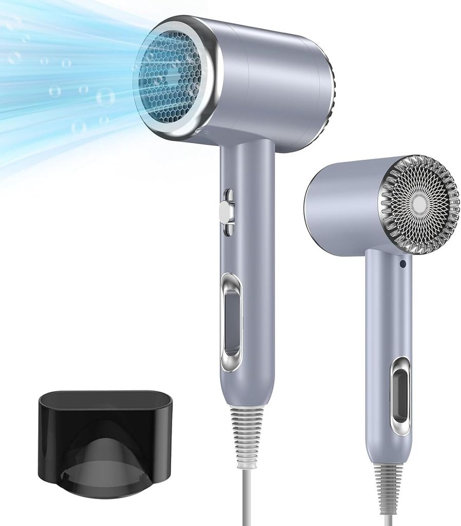 Haartrockner 2000W Haarföhn Föhn, Negativ Ionen Fön, Hair Dryer mit Schnelle Aufheizung & Konstante Temperatur, Geräuscharm, 6 Temperatureinste...